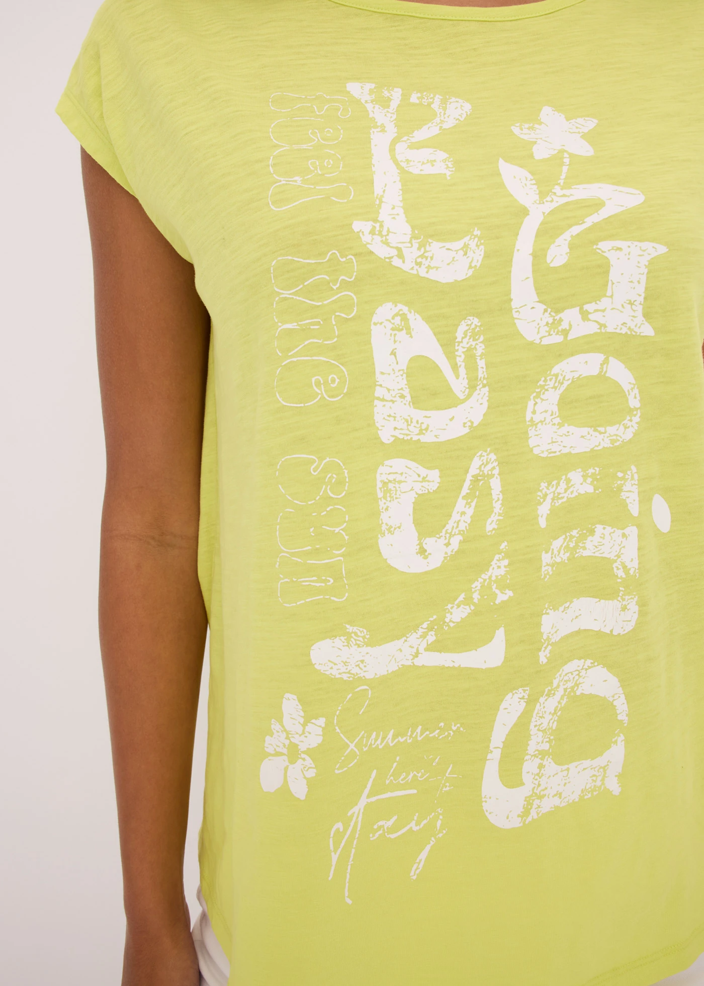 T-shirt long 100% coton • jaune citron • Boutique bonprix