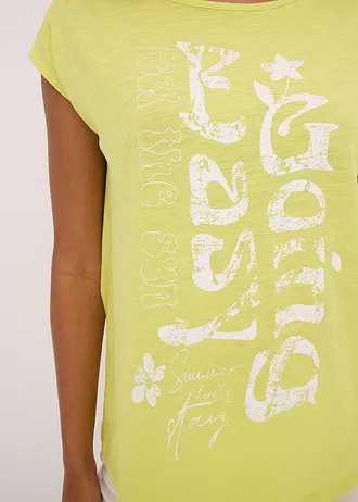 T-shirt long 100% coton • jaune citron • Boutique bonprix