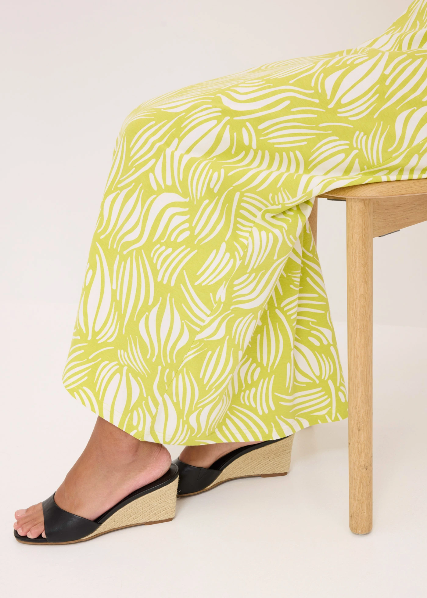 Jupe en jersey coton • jaune citron-écru imprimé • Boutique bonprix