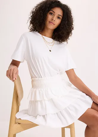 Minirok van puur katoen • wit • bonprix online shop