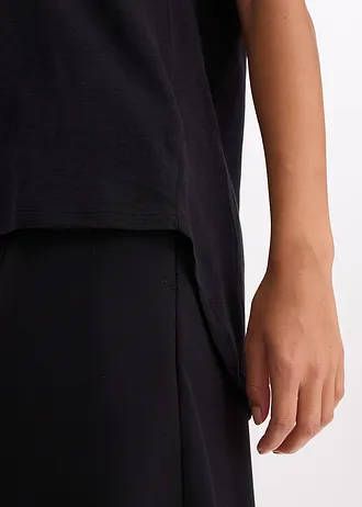 Longshirt van biologisch katoen • zwart • bonprix online shop