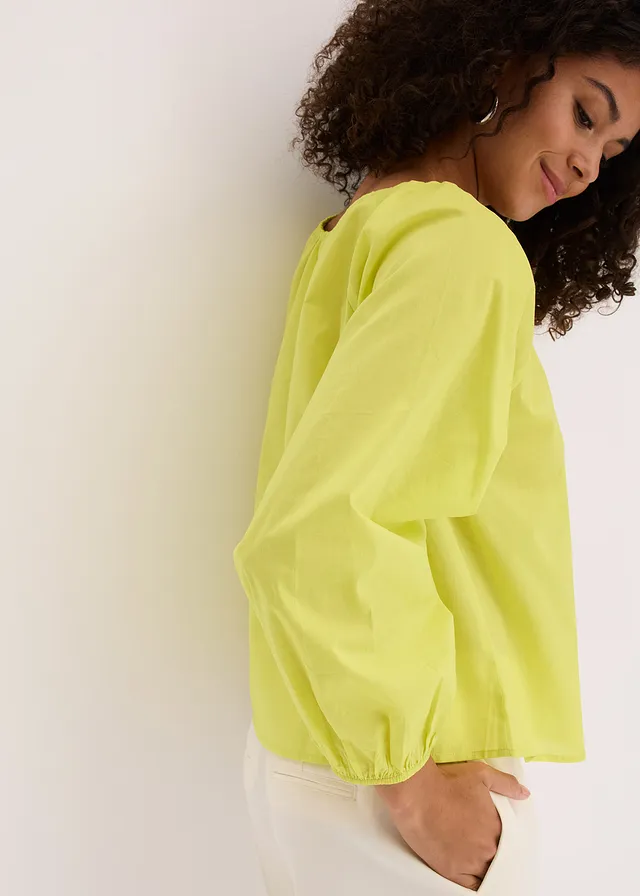 Blouse van biologisch katoen • citrusgeel • product-page.page-title-suffix