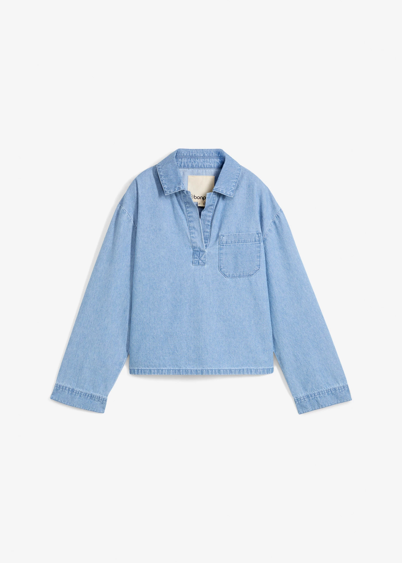 Džínová tunika • ledově modrý denim • bonprix obchod