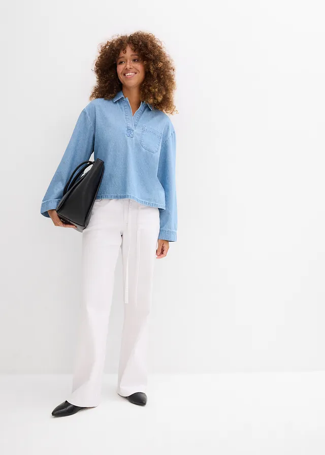 Denim tuniek, Kleur: ijsblauw denim