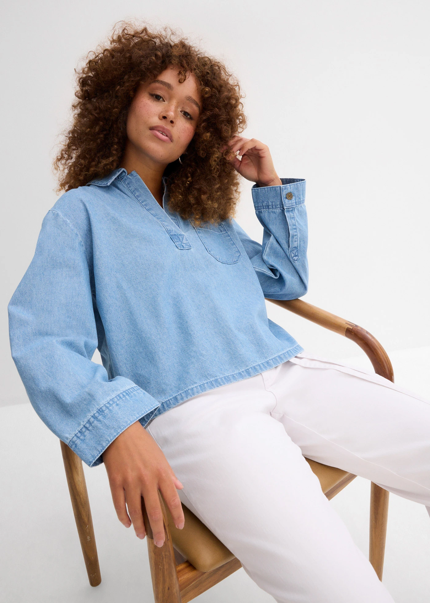 Džínová tunika • ledově modrý denim • bonprix obchod