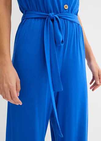 Žerzejový overal ze směsi s viskózou • modrá • bonprix obchod