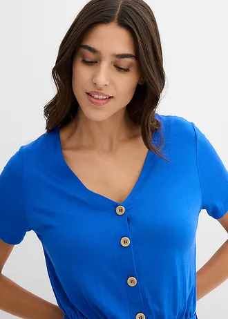 Žerzejový overal ze směsi s viskózou • modrá • bonprix obchod