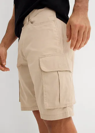 Strečové cargo bermudy, Regular Fit • písková • bonprix obchod