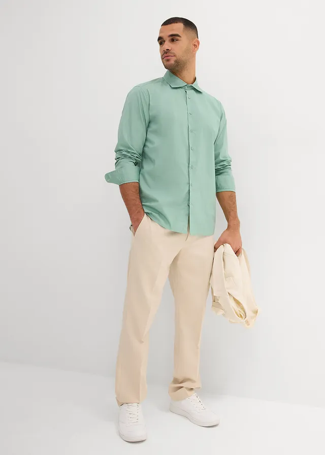 Chemise business 100% coton, regular • vert pastel • product-page.page-title-suffix