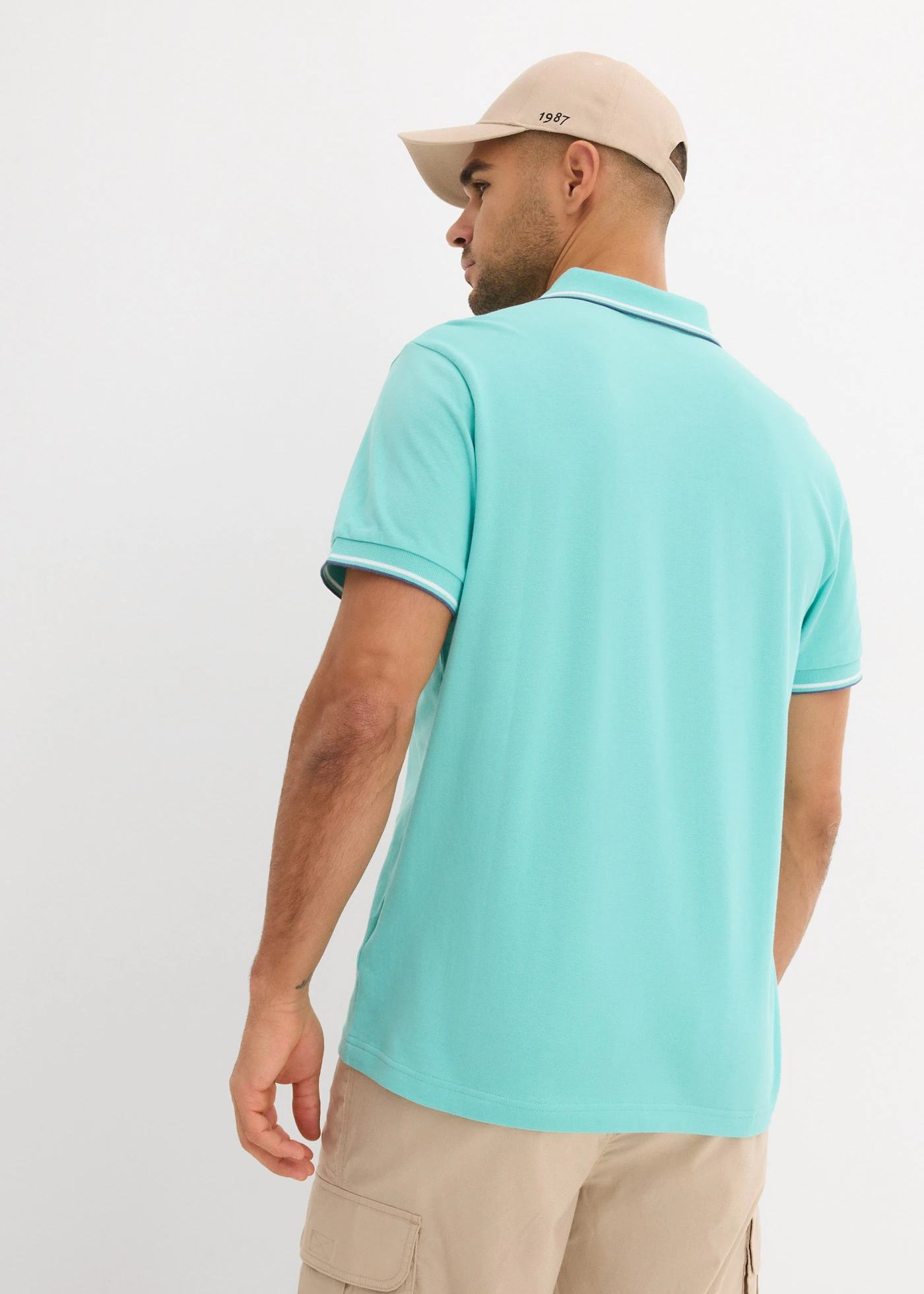 Piqué poloshirt van puur katoen • pacifisch groen • bonprix online shop