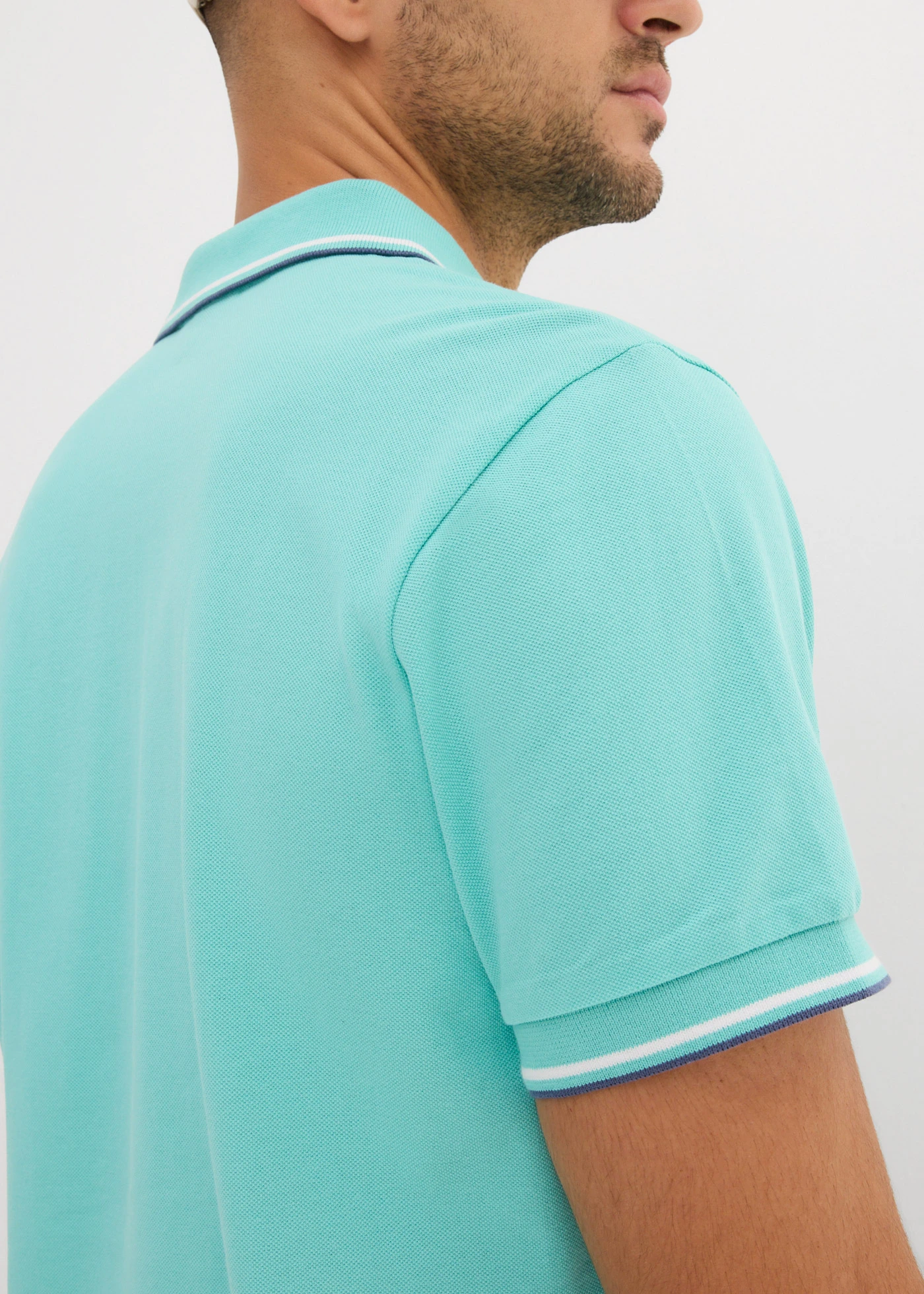 Piqué poloshirt van puur katoen • pacifisch groen • bonprix online shop