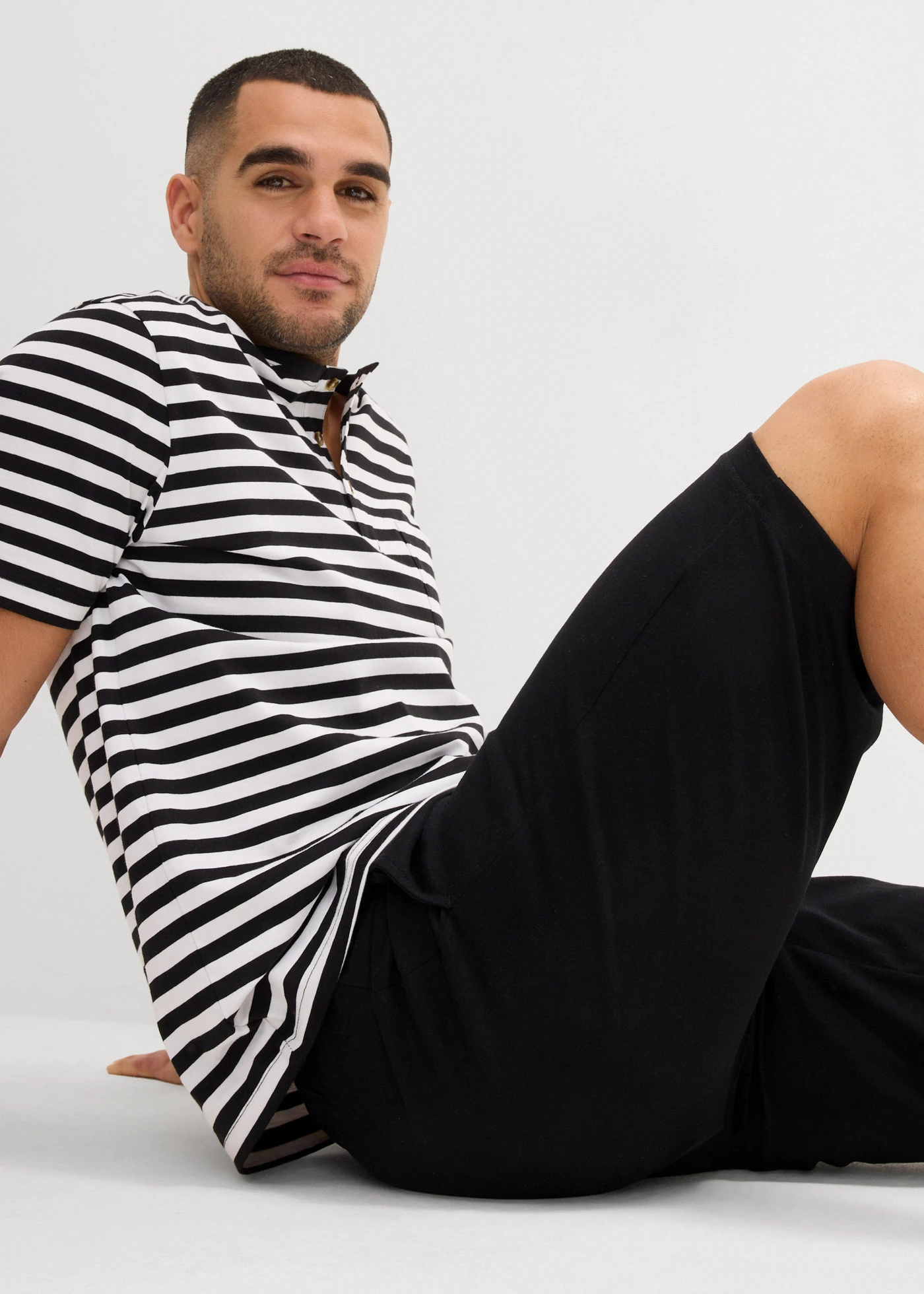 Lichte shirt bermuda (set van 2) • donkerblauw+zwart • bonprix online shop