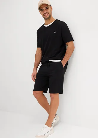 T-shirt en shirt bermuda (2-dlg. set) • zwart • bonprix online shop