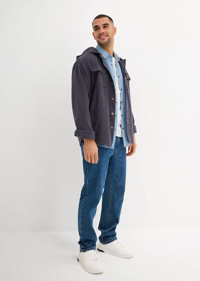 Spijkeroverhemd met korte mouw van biologisch katoen, slim fit • ijsblauw denim • product-page.page-title-suffix