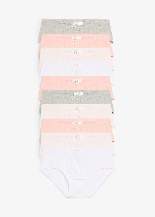 Hipster met zacht katoen (set van 10), Kleur: oudroze+zilverkleur+lichtgrijs gemêleerd+wit
