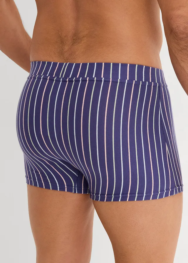 Boxershort strak (set van 4), Kleur: donker pacific gestreept