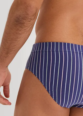 Maxislip met katoen (set van 4) • donker pacific gestreept • bonprix online shop