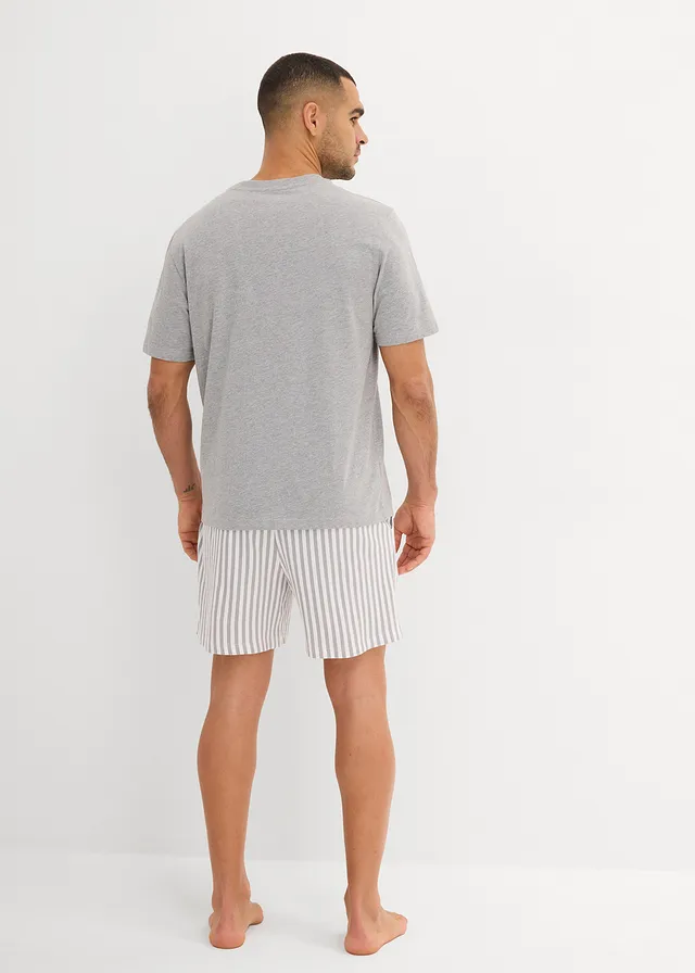 Shortama, Kleur: grijs gemêleerd-wit gestreept