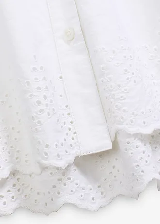 Overhemdblouse van katoen • wit • bonprix online shop