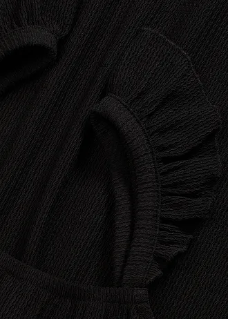 Žerzejový top s volány na ramínkách • černá • bonprix obchod