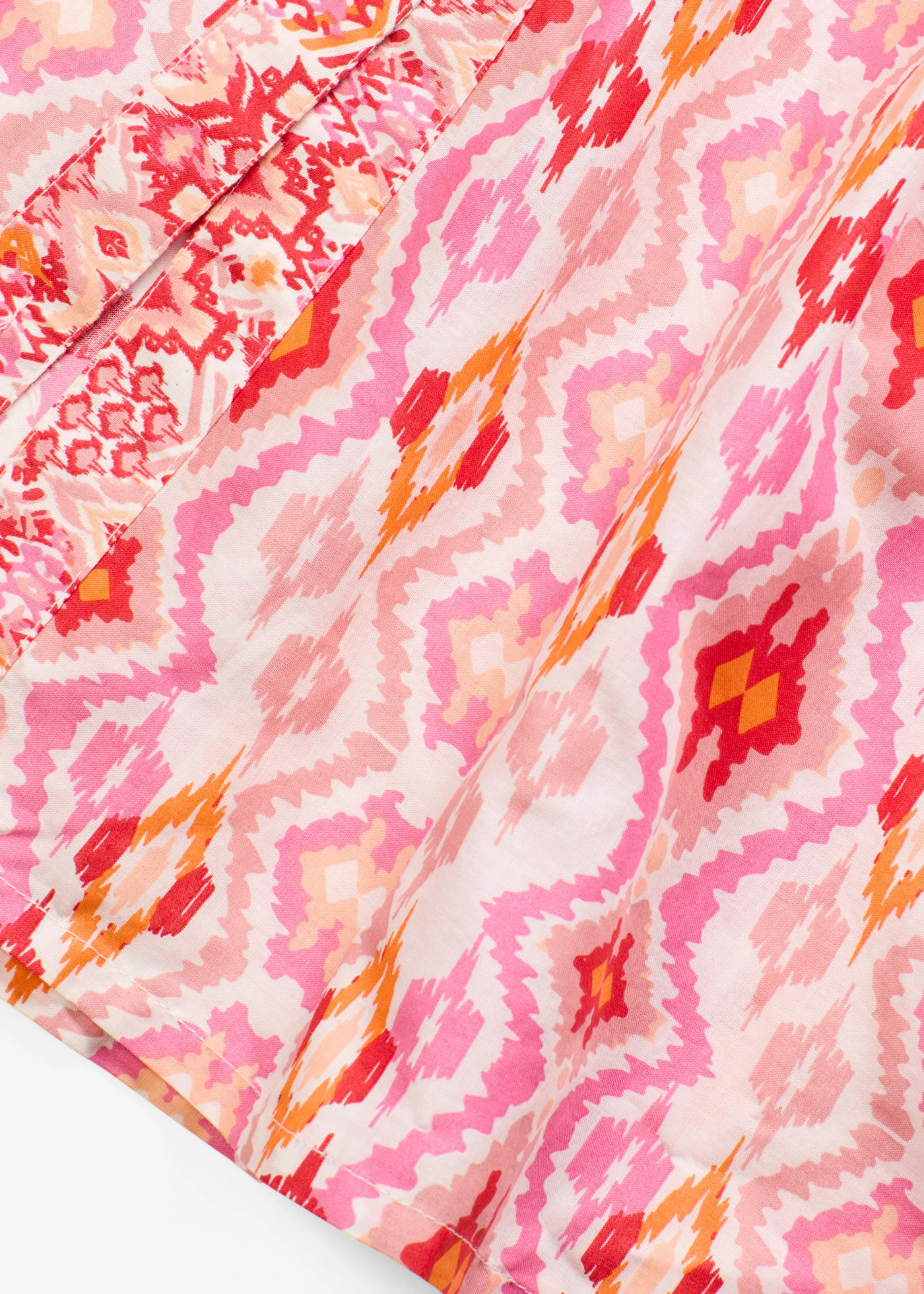 Midi ruha vékony pamutból • eperpiros-gyapjúfehér mintás • bonprix áruház