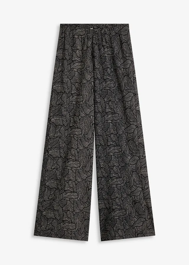 Pantaloni din jerse cu textură creponată