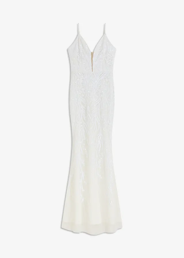 Svadobné šaty s flitrovanou výšivkou