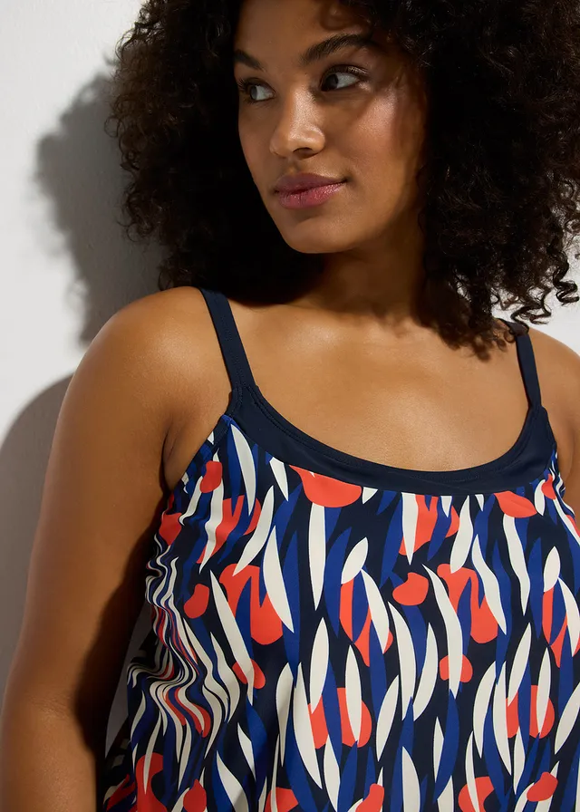 Tankini oversize (ens. 2 pces), Couleur: bleu foncé