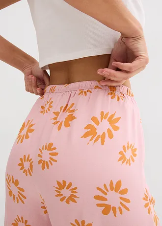 Broek van zachte viscose • asroze/zonnebruin gebloemd • bonprix online shop