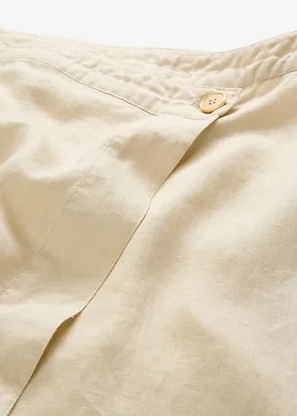 Zavinovací sukně z čistého lnu • světle písková • bonprix obchod