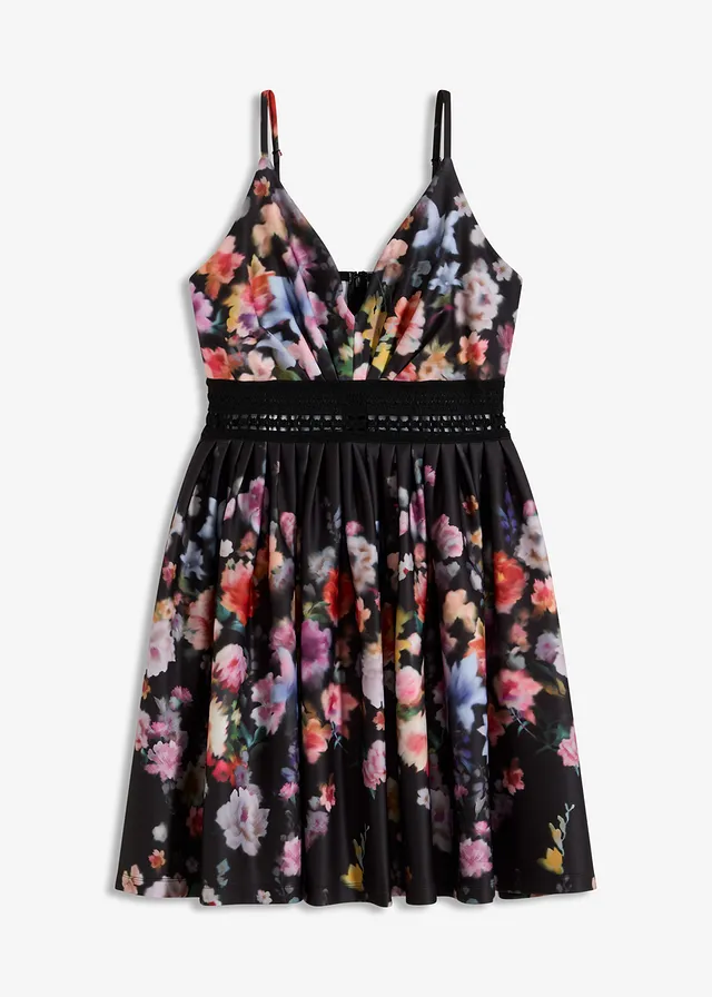 Rochie mini cu inserție croșetată