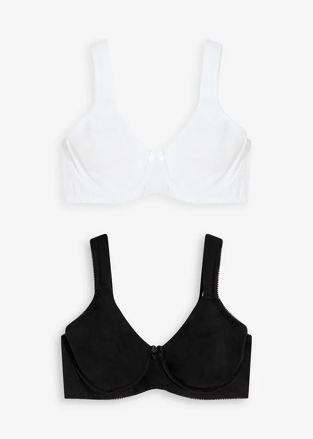 Sutien minimizer invizibil fără armătură, cu bumbac organic (2 buc.)