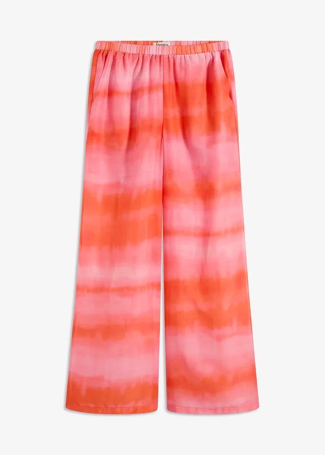 Pantaloni largi cu imprimeu batik