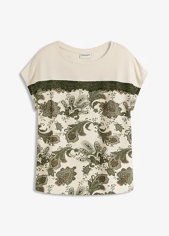 Oversized shirt met een band van kant