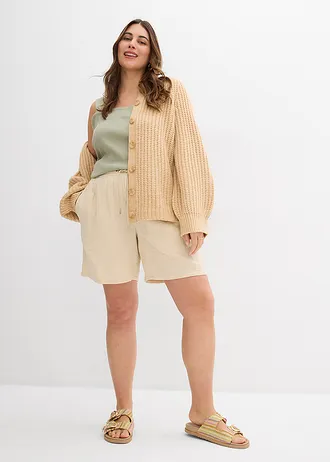 Mušelínové šortky, barva: světle písková