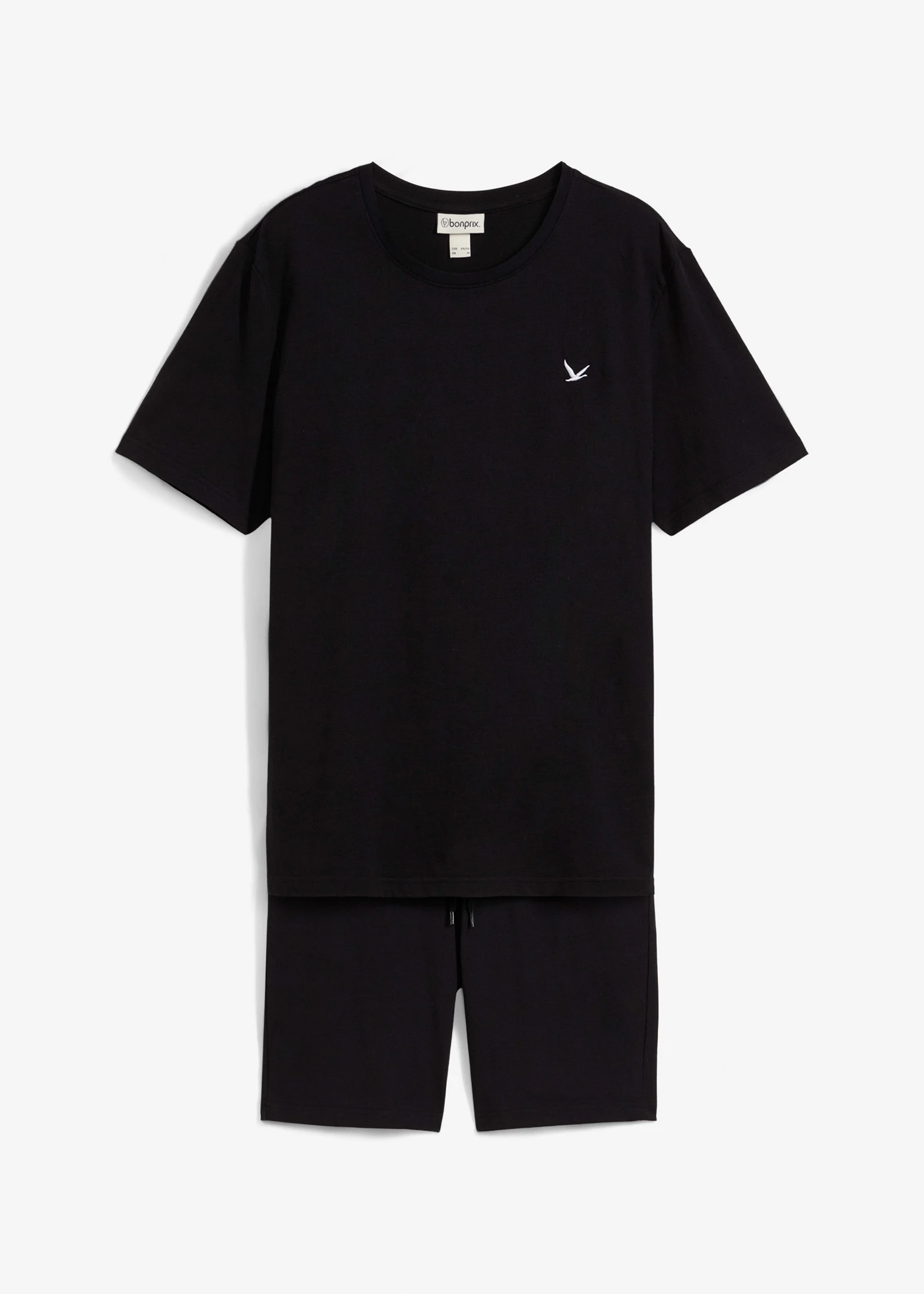 T-shirt + bermudy (2 części) • czarny • sklep bonprix