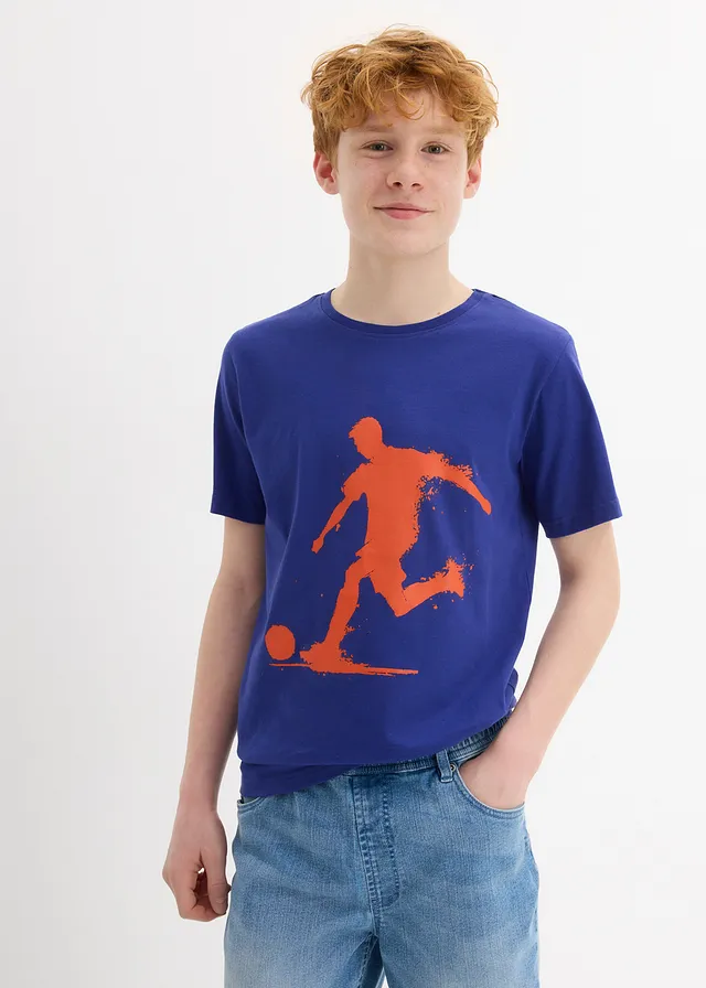 T-shirt 100% coton • bleu saphir imprimé • product-page.page-title-suffix