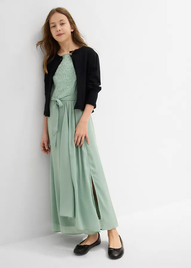 Maxi jurk met pailletten • pastelgroen • product-page.page-title-suffix