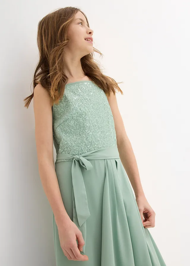 Maxi jurk met pailletten • pastelgroen • product-page.page-title-suffix