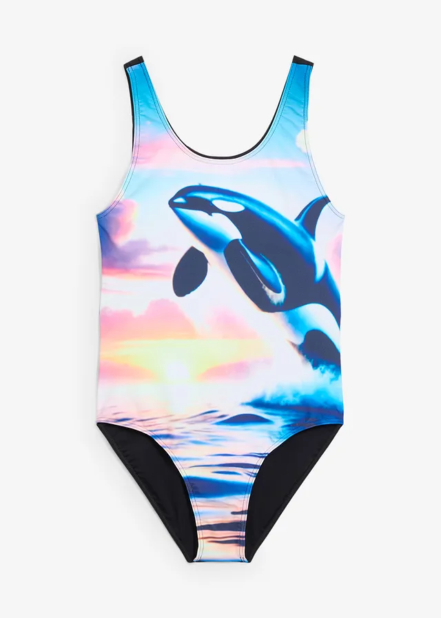 Badpak • zwart gedessineerd • bonprix online shop