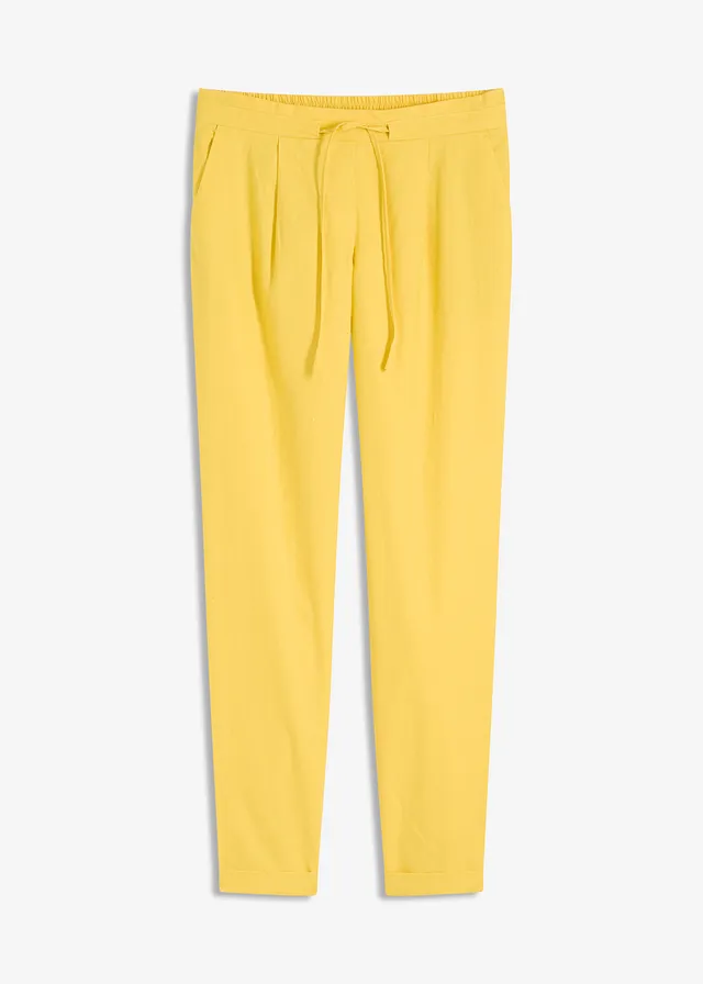 Linnen broek, Kleur: lemoncurry