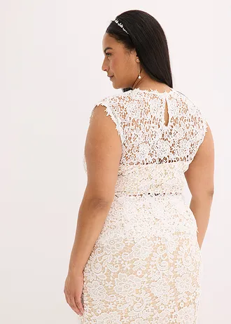 Top van kant, Kleur: wolwit