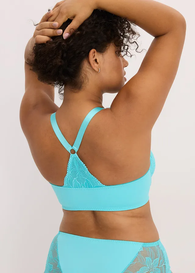 Soutien-gorge à armatures et fermeture devant, Couleur: turquoise
