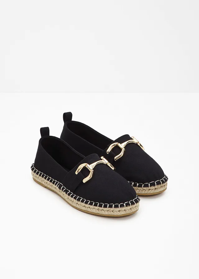 Espadrilles, Kleur: zwart
