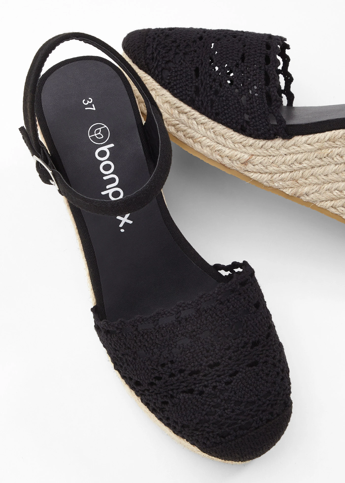 Lodičky na klínku • černá • bonprix obchod