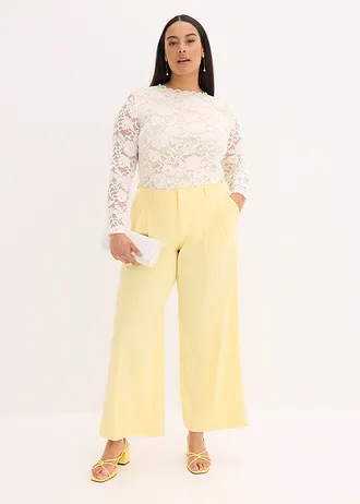 Kalhoty Marlene, barva: světle žlutá