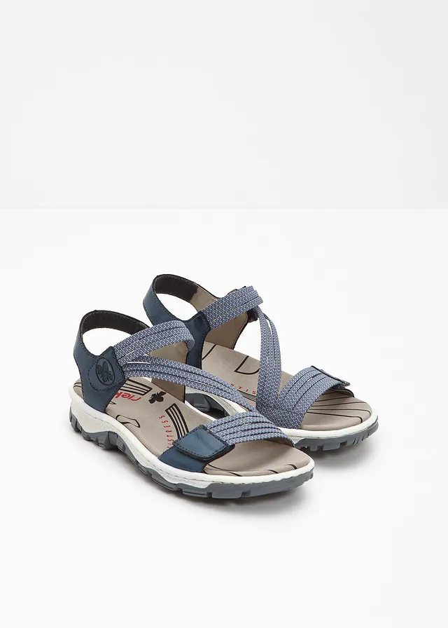 Sandales de randonnée Rieker à brides élastiquées, Couleur: bleu