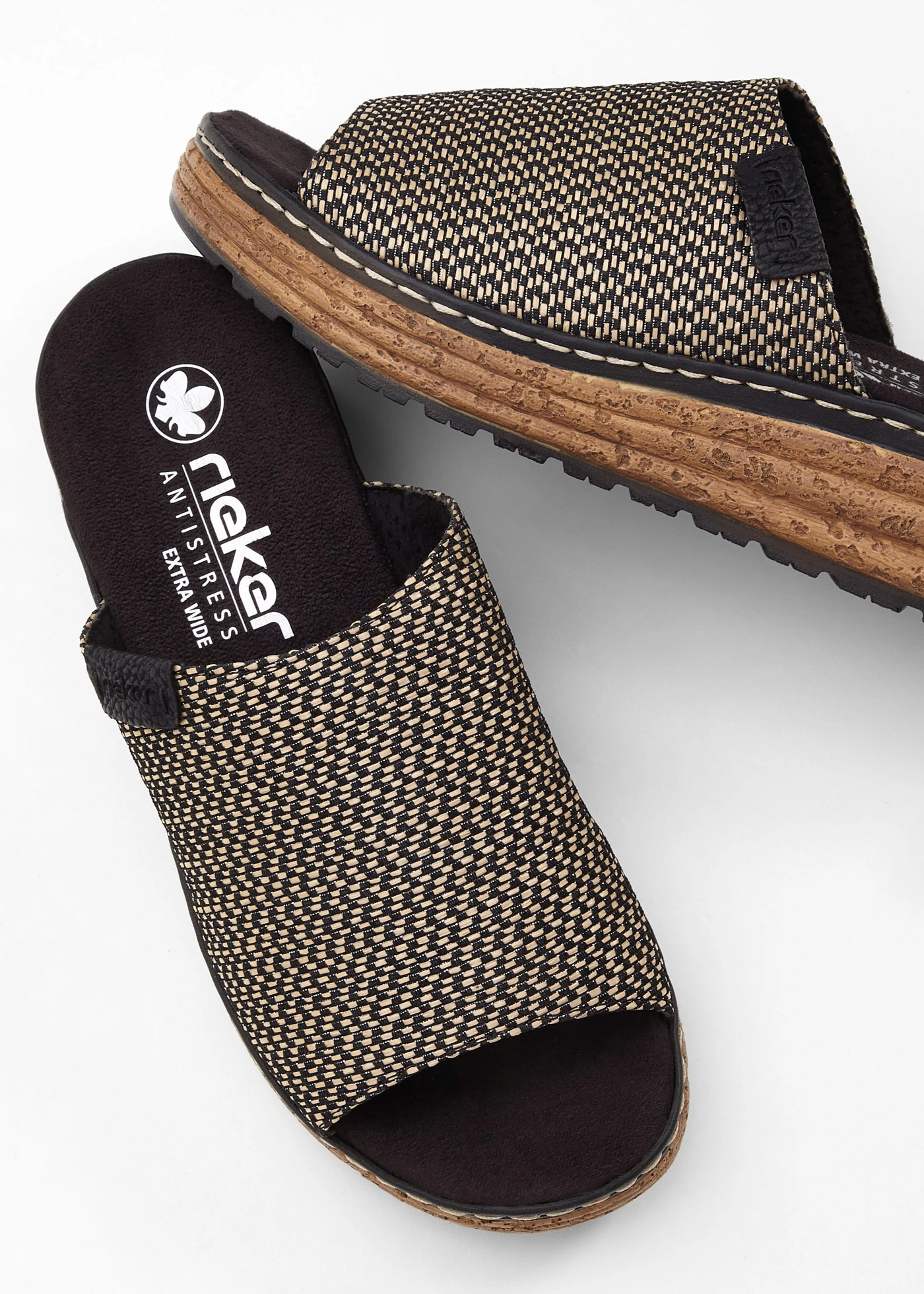 Rieker slippers met sleehak • zwart • bonprix online shop