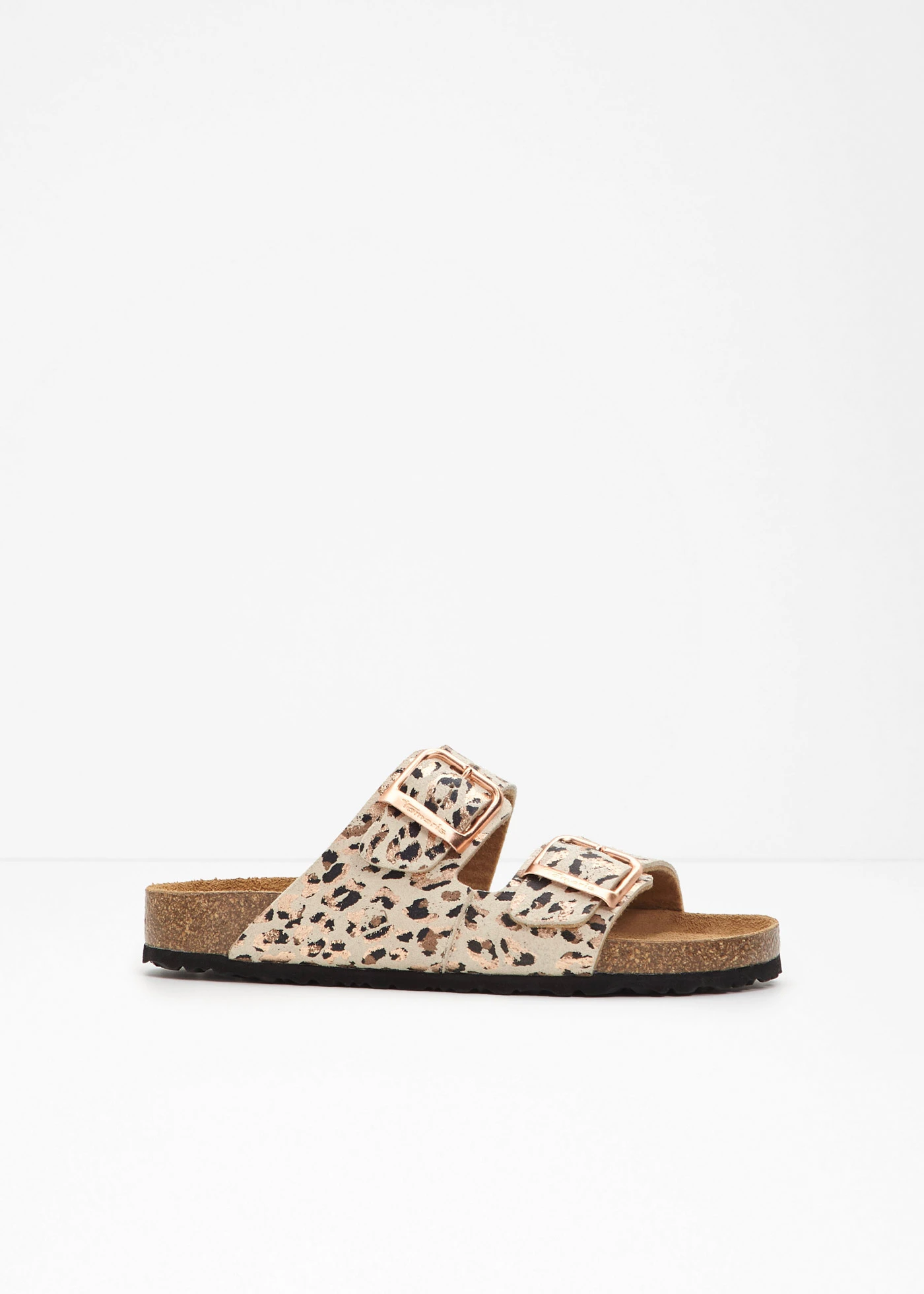 Mules Tamaris en cuir • beige léopard • Boutique bonprix