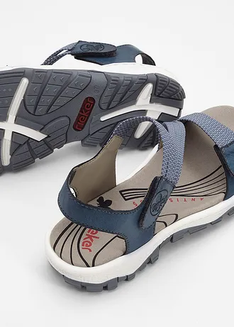 Rieker Komfort-wandelsandalen met elastische bandjes • blauw • bonprix online shop